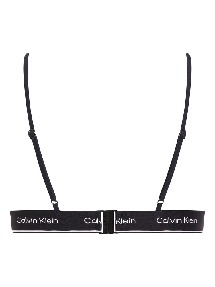 Calvin Klein Black Triangle Bikini Top - Image 2 of 2 Calvin Klein Black Triangle Bikini Top - Image 2 of 2