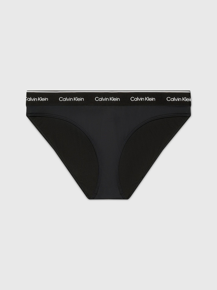 Calvin Klein Black Slogan Waistband Bikini - Image 4 of 4