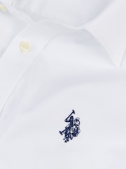U.S. Polo Assn. White Mens Long Sleeve Royal Twill 100% Cotton Shirt - Image 8 of 8