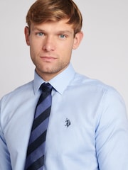 U.S. Polo Assn. Blue Mens Long Sleeve Royal Twill 100% Cotton Shirt - Image 2 of 8