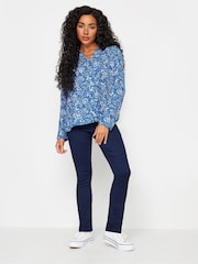 M&Co Blue Petite Long Sleeve Blouse - Image 2 of 4
