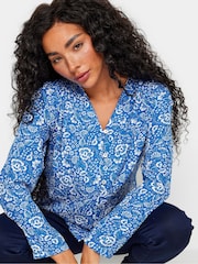 M&Co Blue Petite Long Sleeve Blouse - Image 4 of 4
