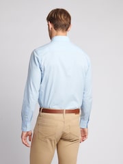 U.S. Polo Assn. Blue Long Sleeve Mens Poplin Shirt - Image 4 of 8