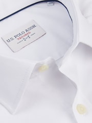 U.S. Polo Assn. White Long Sleeve Mens Poplin Shirt - Image 6 of 7