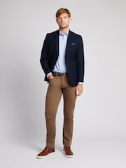 U.S. Polo Assn. Blue Mens Long Sleeve Herringbone Twill 100% Cotton Shirt - Image 3 of 8