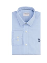 U.S. Polo Assn. Blue Mens Long Sleeve Herringbone Twill 100% Cotton Shirt - Image 6 of 8