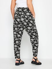 Yours Curve Black Chrome Harem Trousers - Image 3 of 4