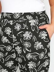 Yours Curve Black Chrome Harem Trousers - Image 4 of 4