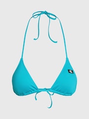 Calvin Klein Blue Triangle Bikini Top - Image 4 of 4