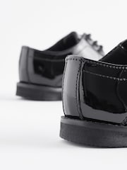 Black Patent Standard Fit (F) Smart Leather Brogues School Shoes - Image 3 of 5