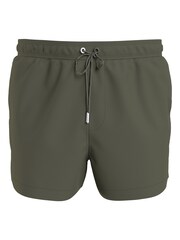 Calvin Klein Green Plain Swim Shorts - Image 1 of 8