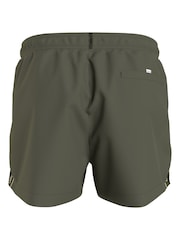 Calvin Klein Green Plain Swim Shorts - Image 3 of 8