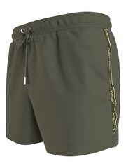 Calvin Klein Green Plain Swim Shorts - Image 5 of 8