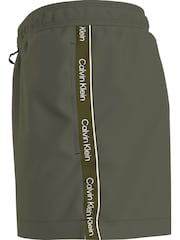 Calvin Klein Green Plain Swim Shorts - Image 7 of 8