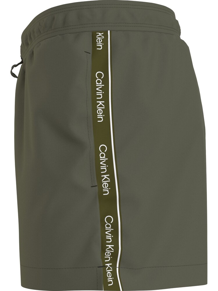 Calvin Klein Green Plain Swim Shorts - Image 8 of 8