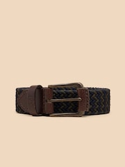 White Stuff Blue Woven Elasticated Belt - Image 1 of 3