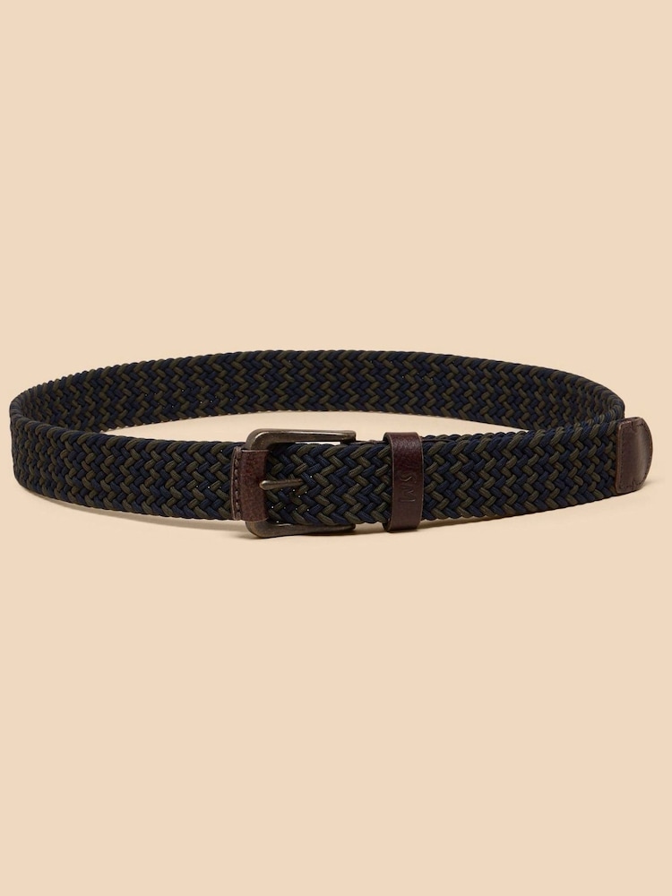 White Stuff Blue Woven Elasticated Belt - Image 2 of 3