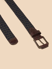 White Stuff Blue Woven Elasticated Belt - Image 3 of 3
