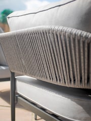 Maze Pewter Grey Garden Roma Sunlounger Set with Side Table - Image 5 of 7