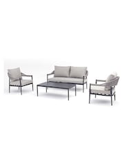 Maze Pewter Grey Garden Roma 2 Seat Sofa Set with Coffee Table - Image 5 of 7