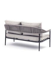 Maze Pewter Grey Garden Roma 2 Seat Sofa Set with Coffee Table - Image 6 of 7
