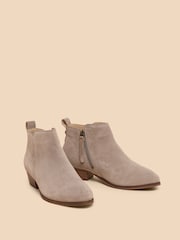 White Stuff Cream Willow Suede Ankle Boots - Image 2 of 4