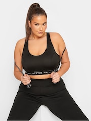 Yours Curve Black Active Crop Top - Image 1 of 5