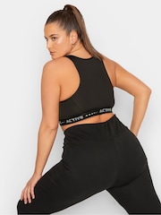 Yours Curve Black Active Crop Top - Image 2 of 5