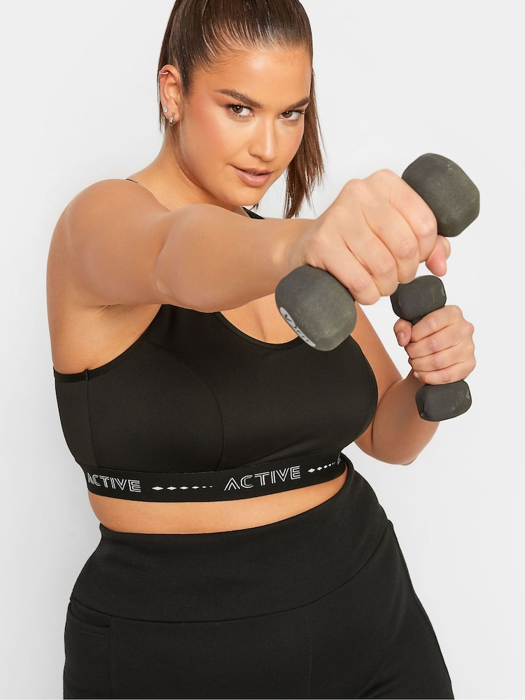 Yours Curve Black Active Crop Top - Image 5 of 5