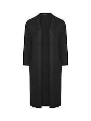 črna - Yours Curve Dolge hlače Rebrasta pletena jopa - Slika 5 iz 5