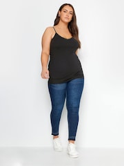 Yours Curve Black & White Lace Cami Tops 2 Pack - Image 3 of 5