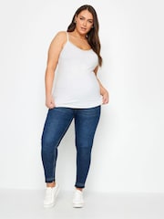 Yours Curve Black & White Lace Cami Tops 2 Pack - Image 5 of 5