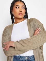 Yours Curve Natural Longline Ribbed Cardigan - Image 4 of 4