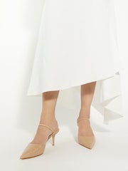 Dune London Pink Classical Elasticated Open Court Shoes - Image 1 of 7