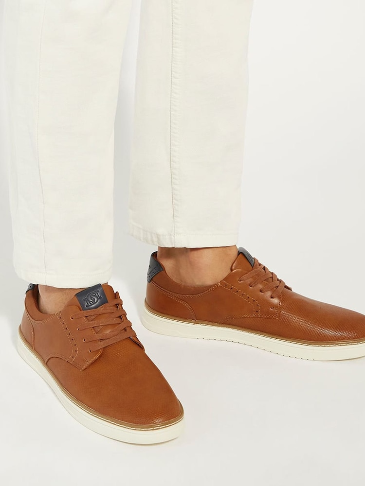Tan - Standard-Fit - Dune London Trustees Turnschuhe mit Budapester-Design - Bild 6 von 6