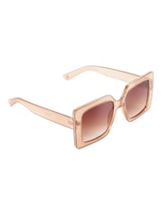 Dune London Pink Glitzy Diamanté Rectangular Sunglasses - Image 2 of 5