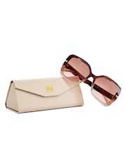 Dune London Pink Oversized Galaxy Overlay Lens Sunglasses - Image 3 of 4