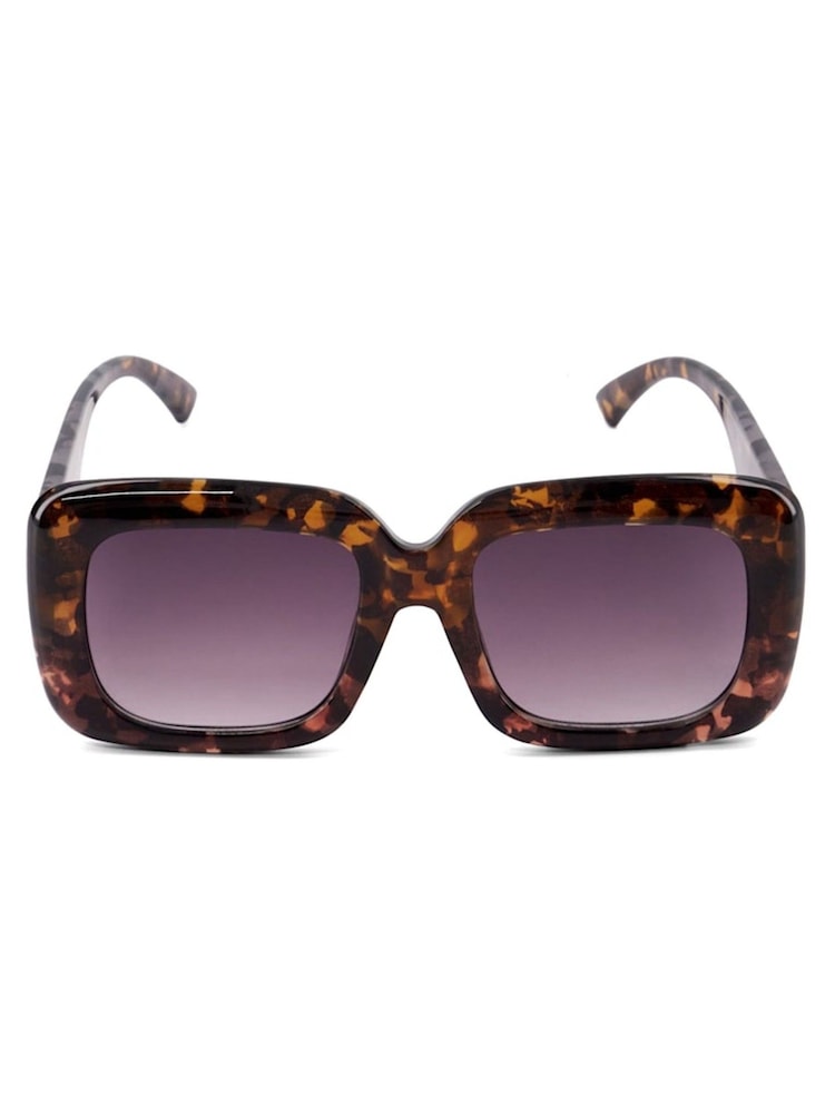 Dune London Animal Animal Gigi Colourblock Square Sunglasses - Image 2 of 6