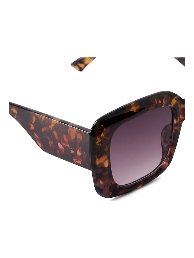 Dune London Animal Animal Gigi Colourblock Square Sunglasses - Image 6 of 6