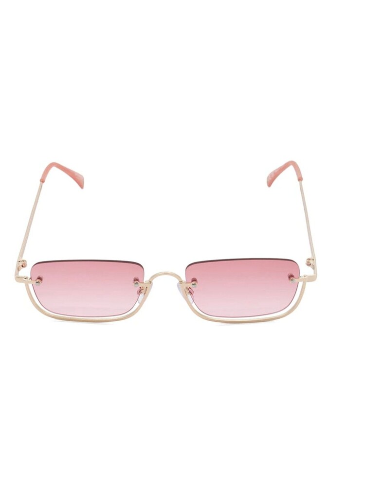 Dune London Gold Glanville Slim Metal Rectangle Sunglasses - Image 2 of 4