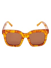 Dune London Brown Guessing Acetate Chunky Glam Sunglasses - Image 2 of 4