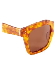 Dune London Brown Guessing Acetate Chunky Glam Sunglasses - Image 3 of 4
