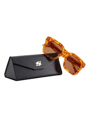 Dune London Brown Guessing Acetate Chunky Glam Sunglasses - Image 4 of 4