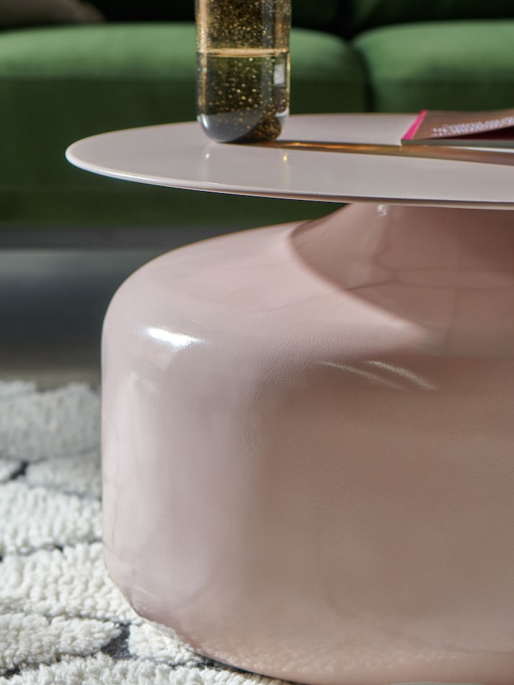 MADE.COM Nude White Zuri Metal Coffee Table - Image 2 of 5