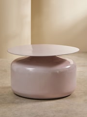 MADE.COM Nude White Zuri Metal Coffee Table - Image 3 of 5