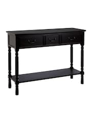Interiors by Premier Black Heritage Three Drawer Vintage Console Table - Image 6 of 6
