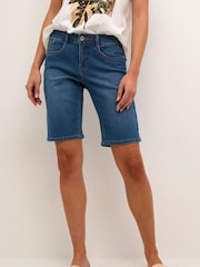 Cream Blue Lone Midrise Waist Denim Shorts - Image 1 of 6