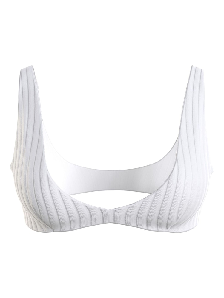 Calvin Klein White Triangle Bikini Bottoms - Image 2 of 2 Calvin Klein White Triangle Bikini Bottoms - Image 2 of 2