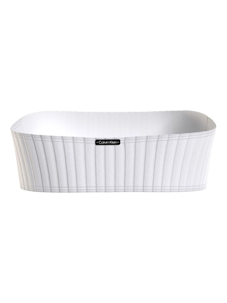 Calvin Klein White Bandeau Bikini Top - Image 1 of 5