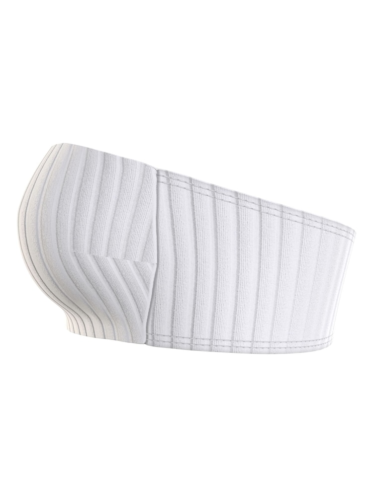 Calvin Klein White Bandeau Bikini Top - Image 2 of 5 Calvin Klein White Bandeau Bikini Top - Image 2 of 5